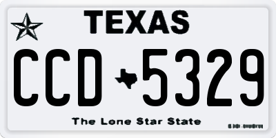 TX license plate CCD5329