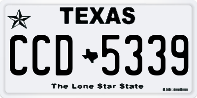 TX license plate CCD5339