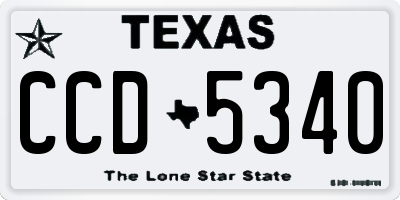 TX license plate CCD5340