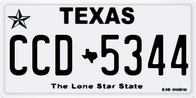TX license plate CCD5344