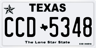 TX license plate CCD5348