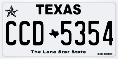 TX license plate CCD5354