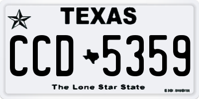 TX license plate CCD5359