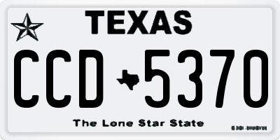 TX license plate CCD5370