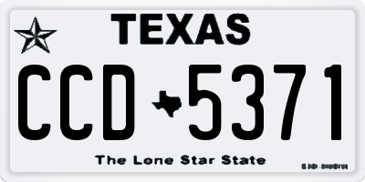 TX license plate CCD5371