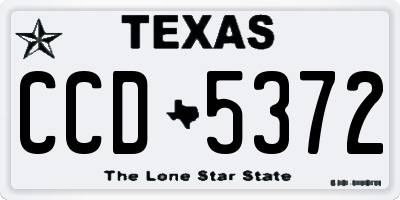 TX license plate CCD5372