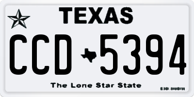 TX license plate CCD5394