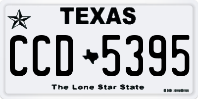 TX license plate CCD5395