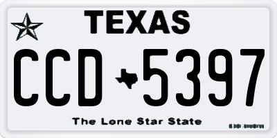 TX license plate CCD5397