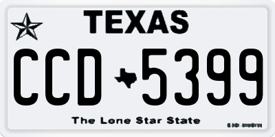 TX license plate CCD5399