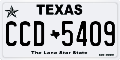 TX license plate CCD5409