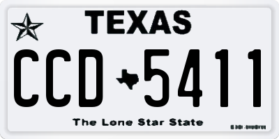 TX license plate CCD5411