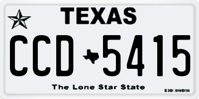 TX license plate CCD5415