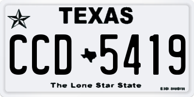 TX license plate CCD5419