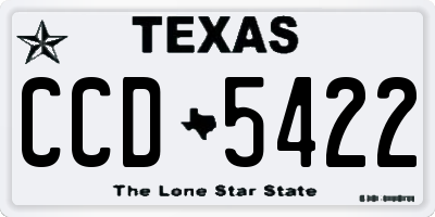 TX license plate CCD5422