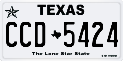TX license plate CCD5424