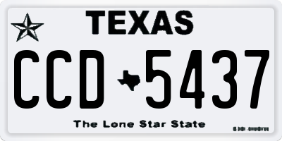TX license plate CCD5437