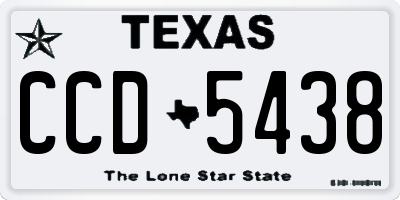 TX license plate CCD5438
