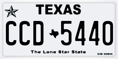 TX license plate CCD5440