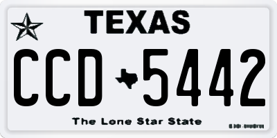 TX license plate CCD5442