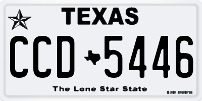 TX license plate CCD5446
