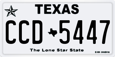 TX license plate CCD5447