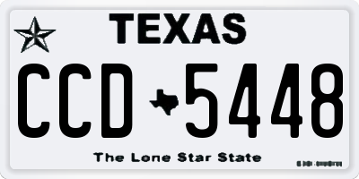 TX license plate CCD5448