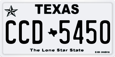 TX license plate CCD5450