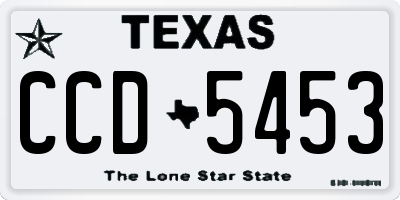 TX license plate CCD5453