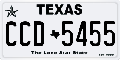 TX license plate CCD5455