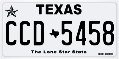 TX license plate CCD5458