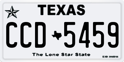TX license plate CCD5459