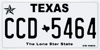 TX license plate CCD5464
