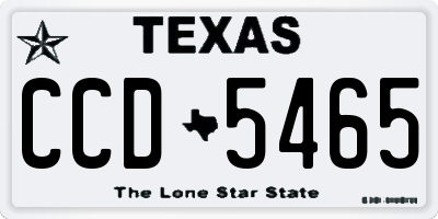 TX license plate CCD5465