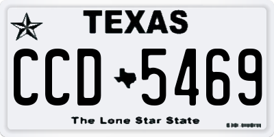 TX license plate CCD5469