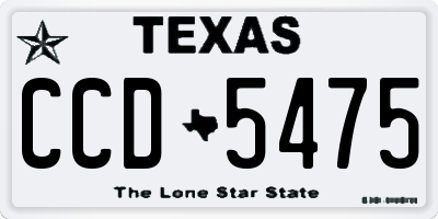 TX license plate CCD5475