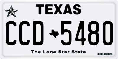 TX license plate CCD5480