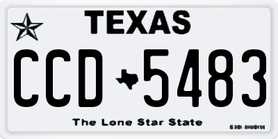 TX license plate CCD5483