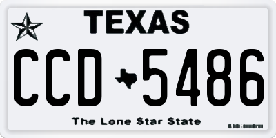 TX license plate CCD5486