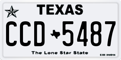 TX license plate CCD5487
