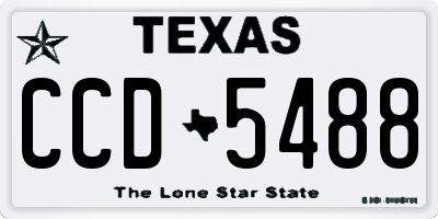 TX license plate CCD5488