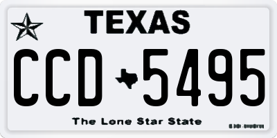 TX license plate CCD5495