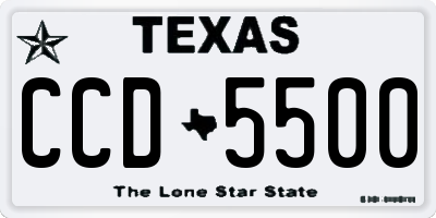 TX license plate CCD5500