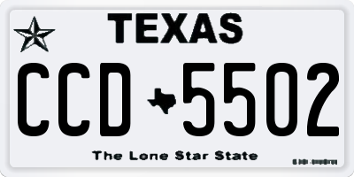 TX license plate CCD5502