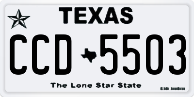 TX license plate CCD5503