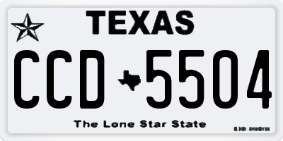TX license plate CCD5504