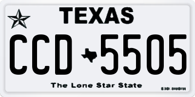 TX license plate CCD5505