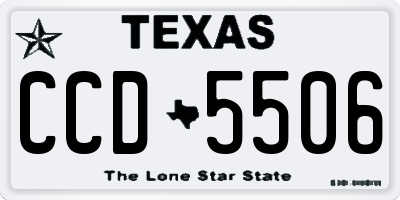 TX license plate CCD5506