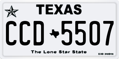 TX license plate CCD5507