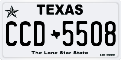 TX license plate CCD5508